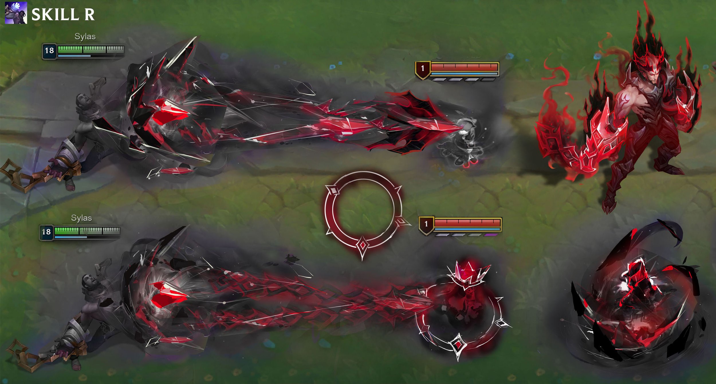 R Ability (Hijack) VFX Concept - Sylas steals the enemy's ultimate ability and can cast it freely.
