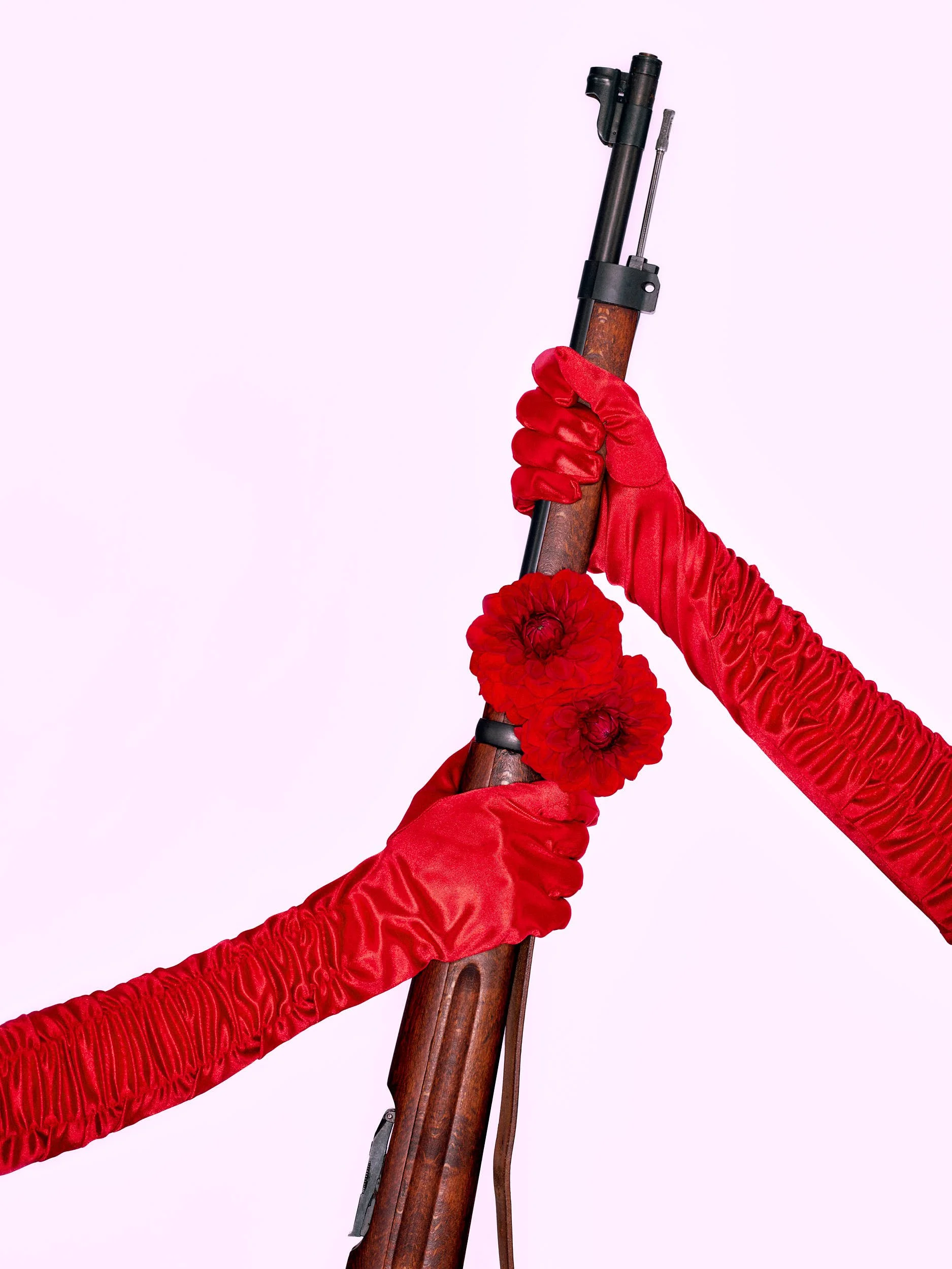 'Rifle and Two Red Hands', personal work.
