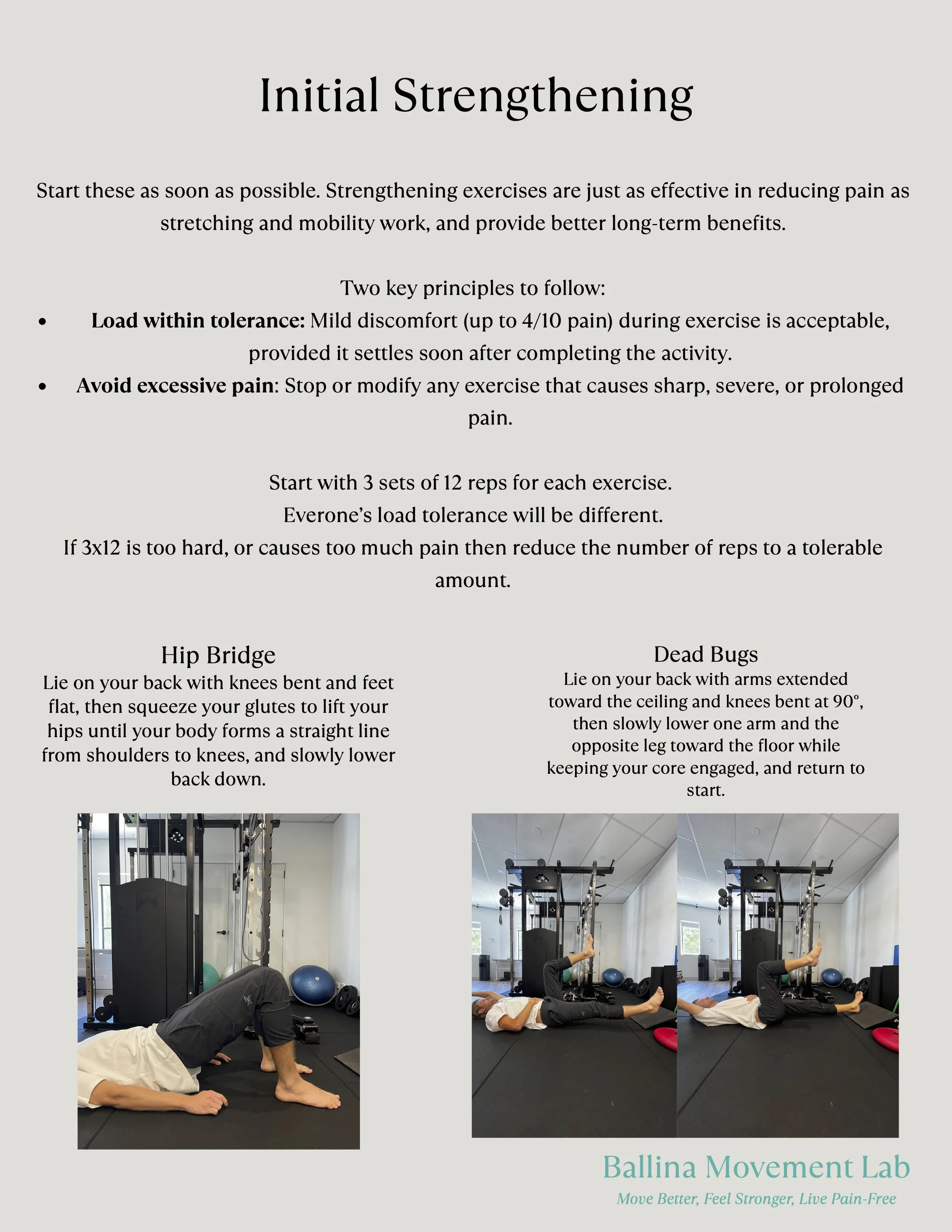 Exercises for back pain