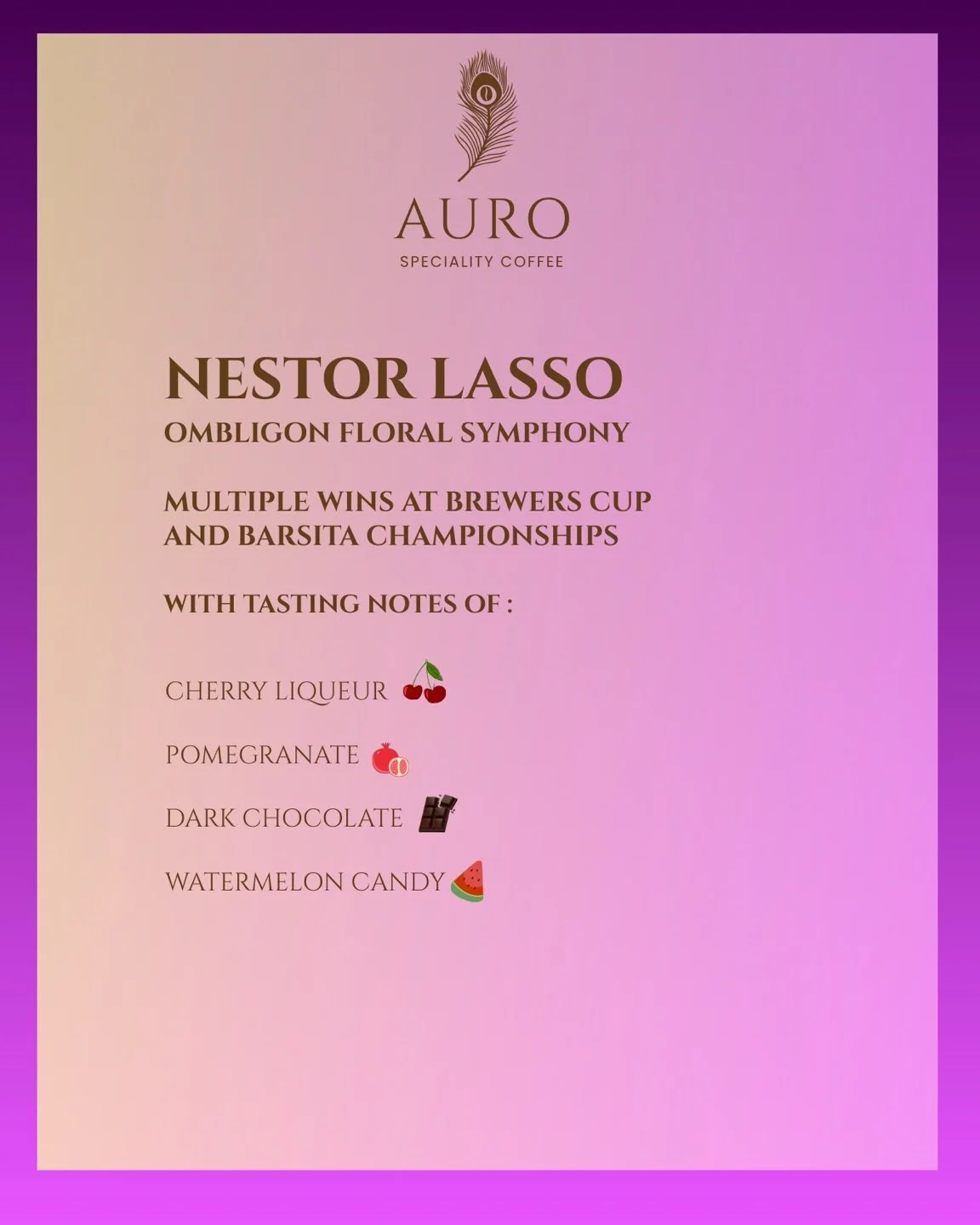 Hello Auro Family!!! We are proud and happy to launch this one of a kind multiple award winning coffee to our community. We are so happy some of you were with us today and have had got your share of coffee. Thank you all for your support🫶🫶🫶

Nesto