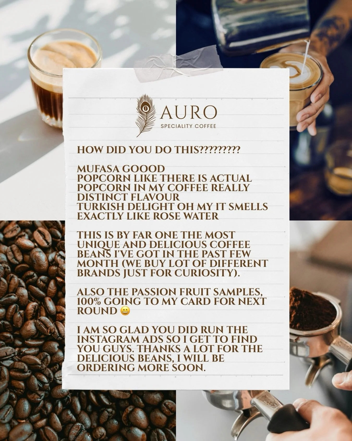 Hello Auro Family!!! We have been so lucky and blessed with the support and love we have received from our community. We are sharing this lovely email ( shared with consent no editing) from a first time Auro buyer. Hamid has been so sweet and kind wi