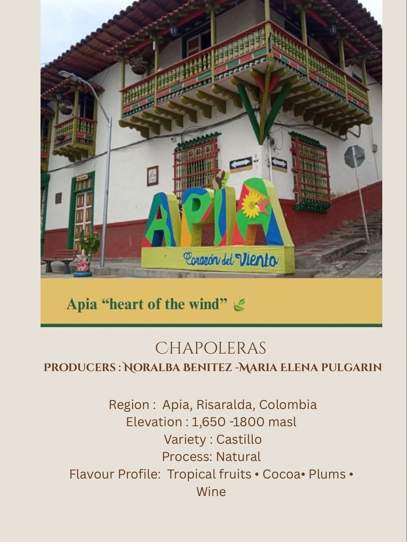 Hello Auro Family!!! We are so happy and proud to present the two amazing producers from Apia, Risaralda, Colombia. Two amazing women leading from the front with building community, farming and learning opportunities. The name ChPoleras means the ski