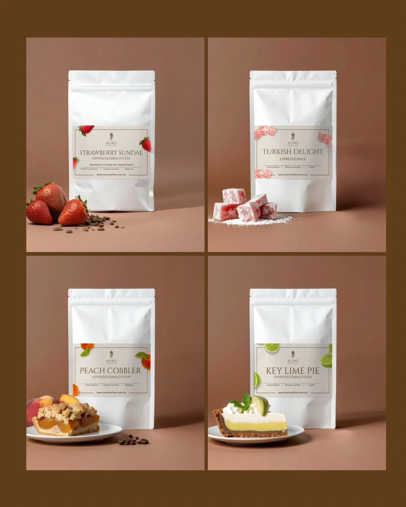 Hello Auro Family!!! Here are our very first Flavour Bombs. Our Turkish Delight is one Silver at the Golden Bean, the ever popular Strawberry Sundae has traveled the world from China, Singapore, Russia. We followed their releases with the Peach Cobbl