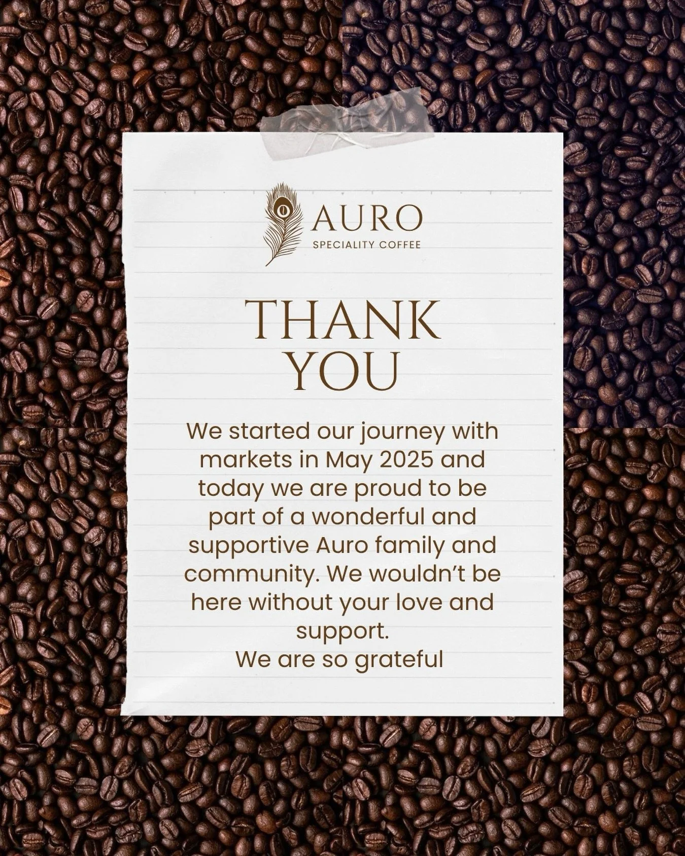 Thank you so much for all your support over this year. From the first market in May last year to celebrating a year of family, friends, fun, awards and building a community. We are so grateful to each one of you for being a part of our journey. Thank