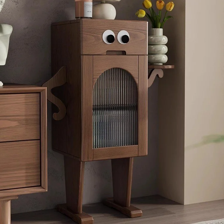 キャビネット｜北欧風デザイン・引き出し付き・装飾ライト搭載