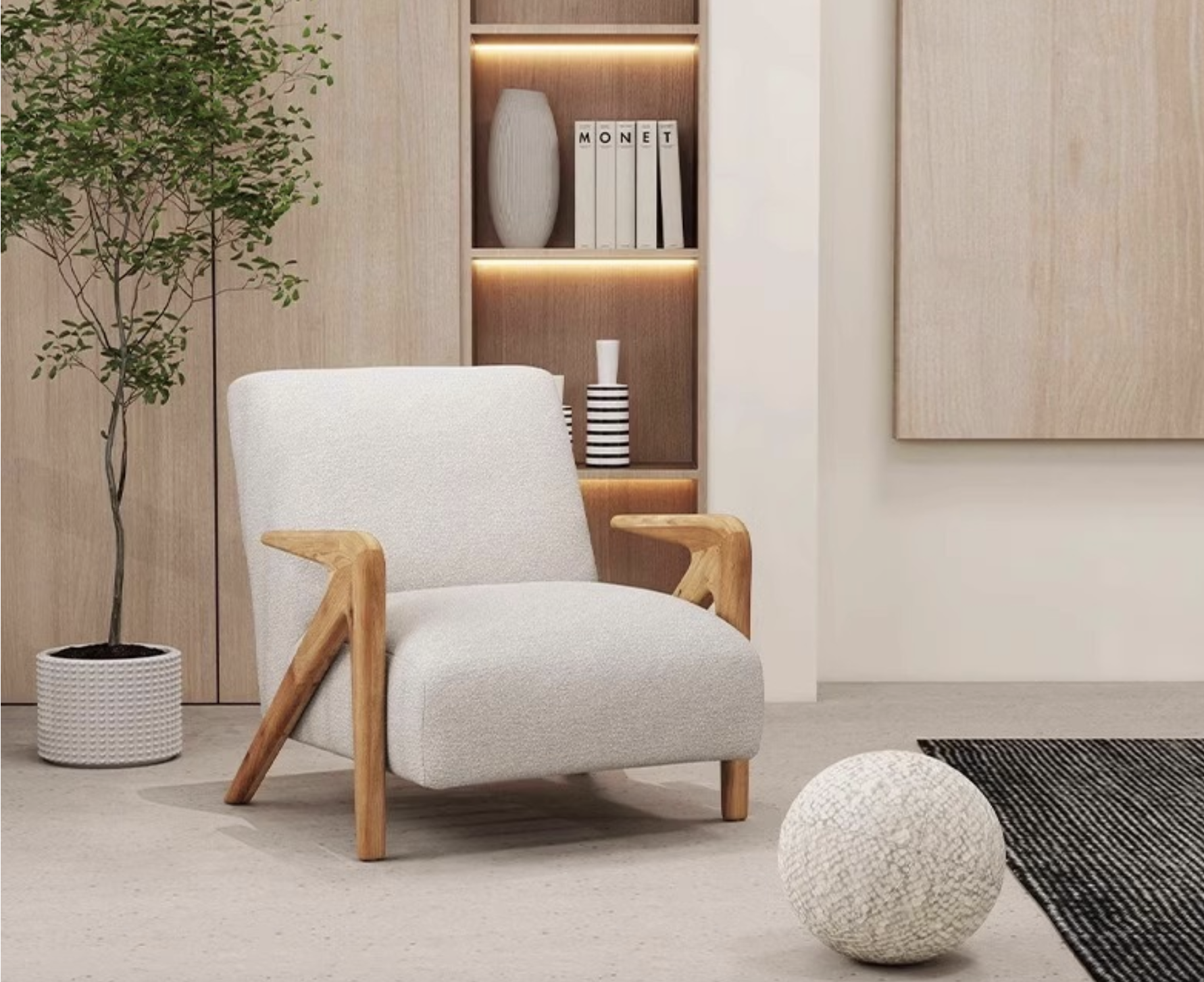 アームチェア｜北欧デザイン・無垢材フレーム