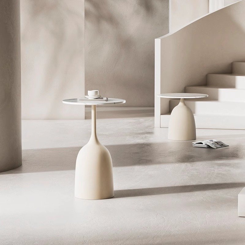北欧ミニマル・ラウンドサイドテーブル（2サイズ）