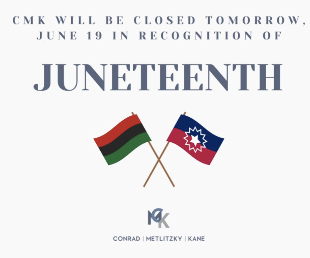 Corporate Juneteenth post.