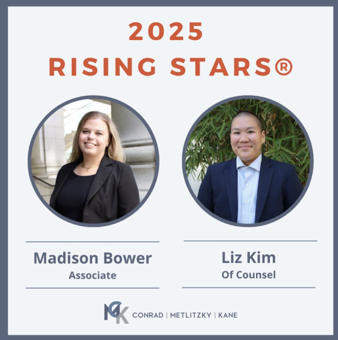 Professional law firm recognition post.