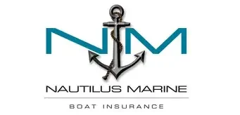 Nautilus Marine logo featuring a black anchor with the letter N and M stylized around it, and the text "NAUTILUS MARINE BOAT INSURANCE" below.
