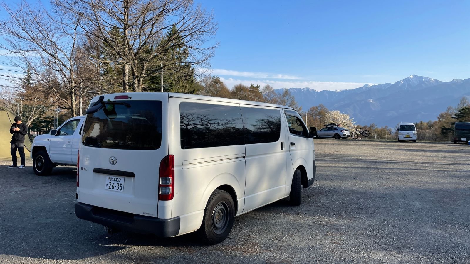 MOTION Campervans Toyota Hiace campervan parked in Japan