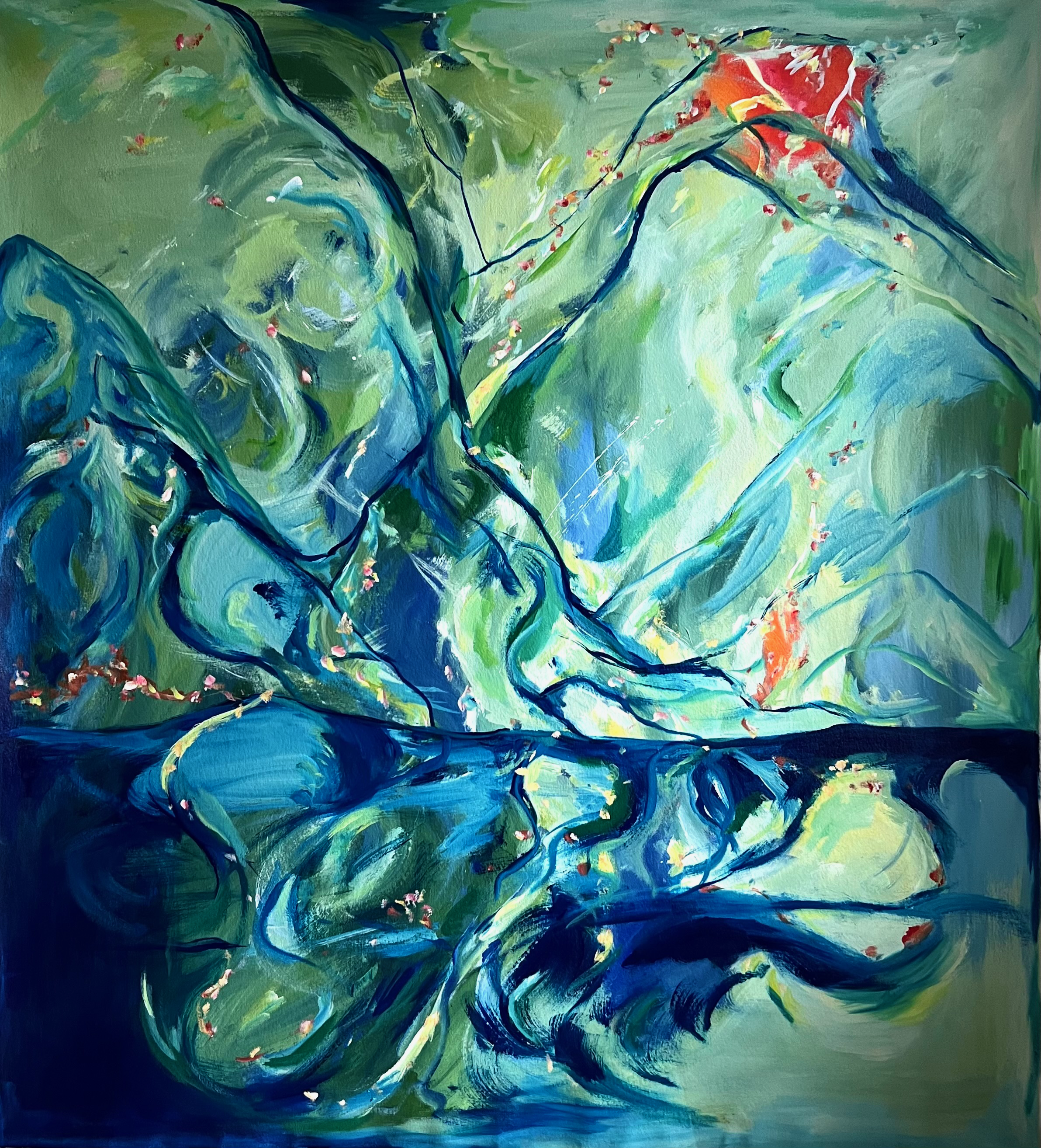 Safe Space 2024 
54 x 60 in 
Acrylic on canvas 