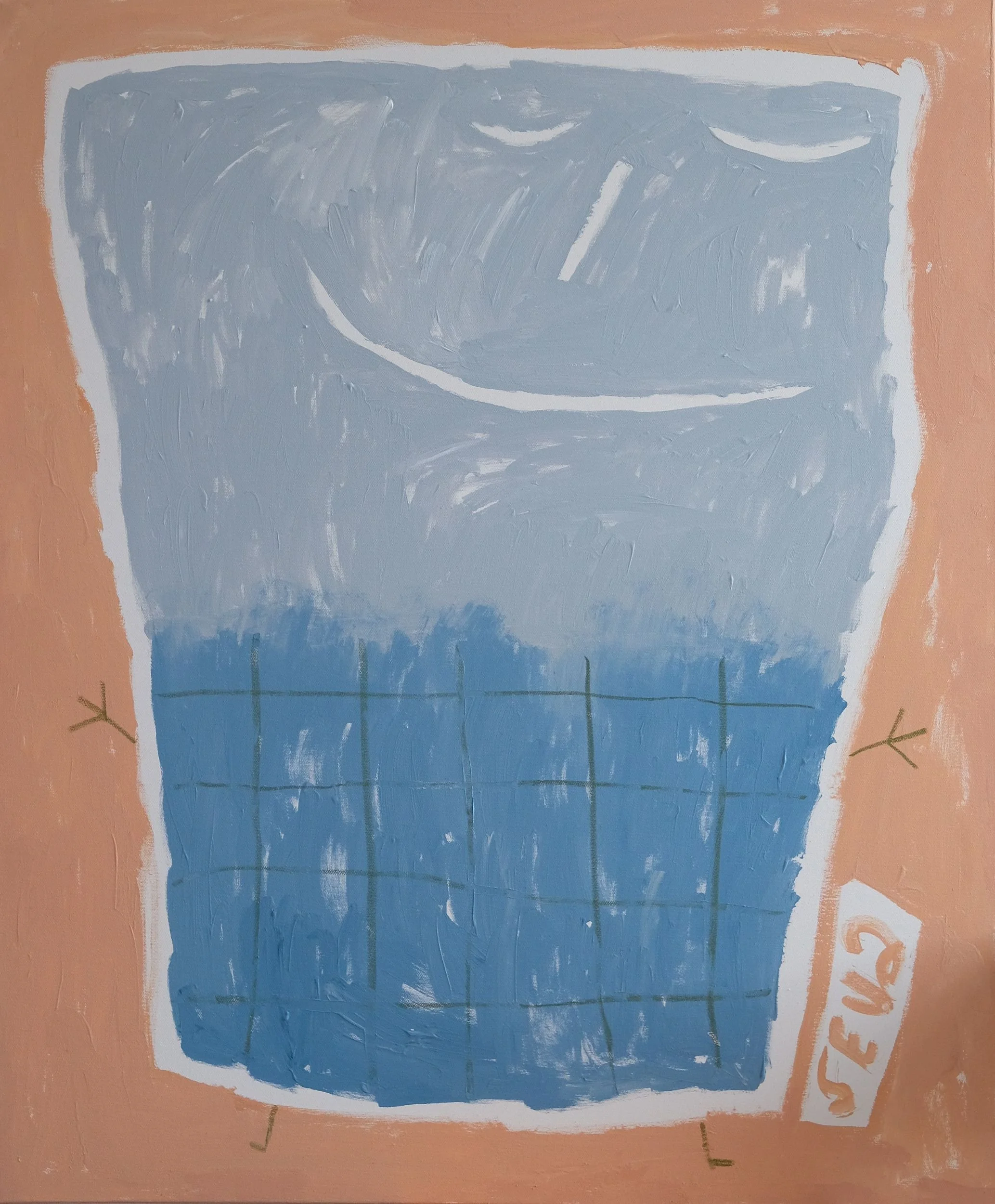 In meinen Arbeitsklamotten -  Acryl auf Leinwand von Lenka Seva