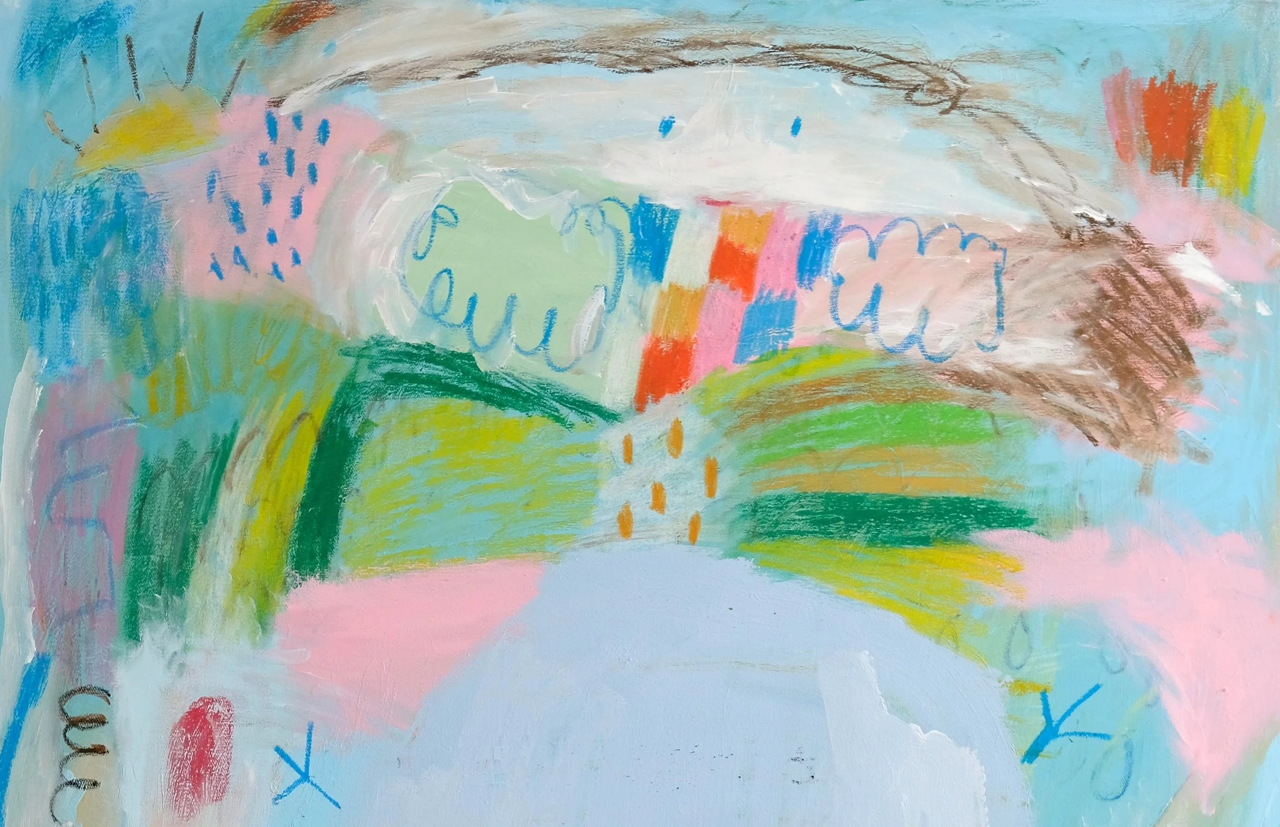 Ausschnitt aus dem Kunstwerk Spaziergang im Garten von Lenka Seva