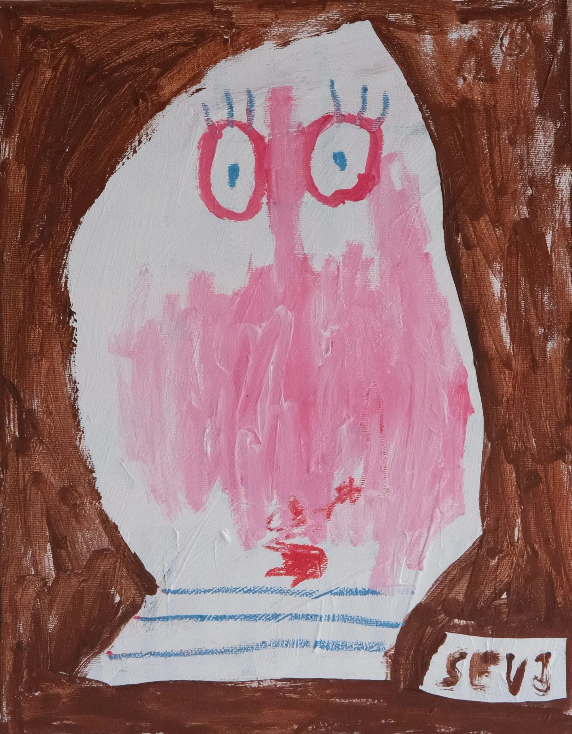 Drama-Acryl auf Leinwand von Lenka Seva