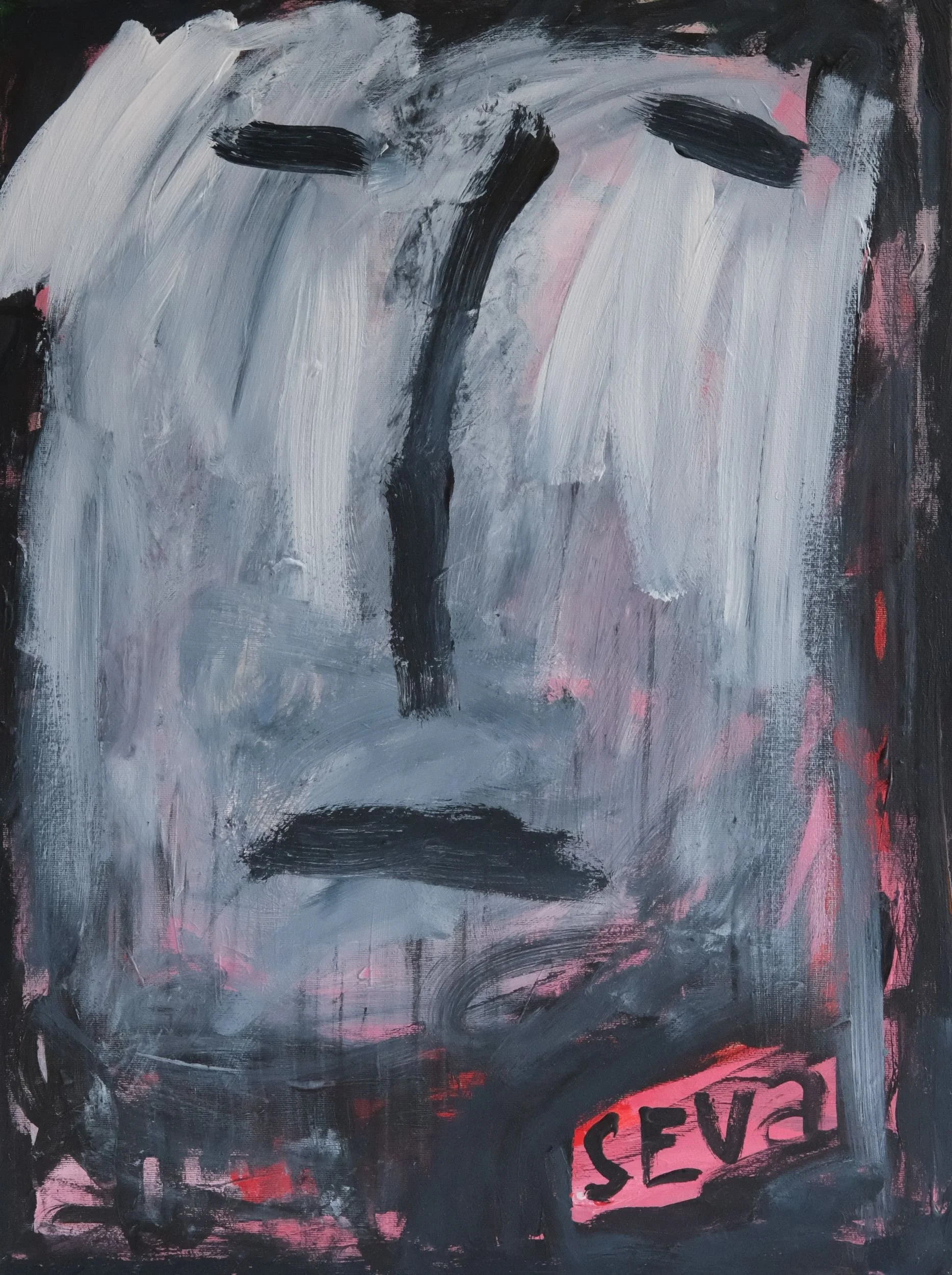 das Unbekannte-Acryl auf Leinwand von Lenka Seva