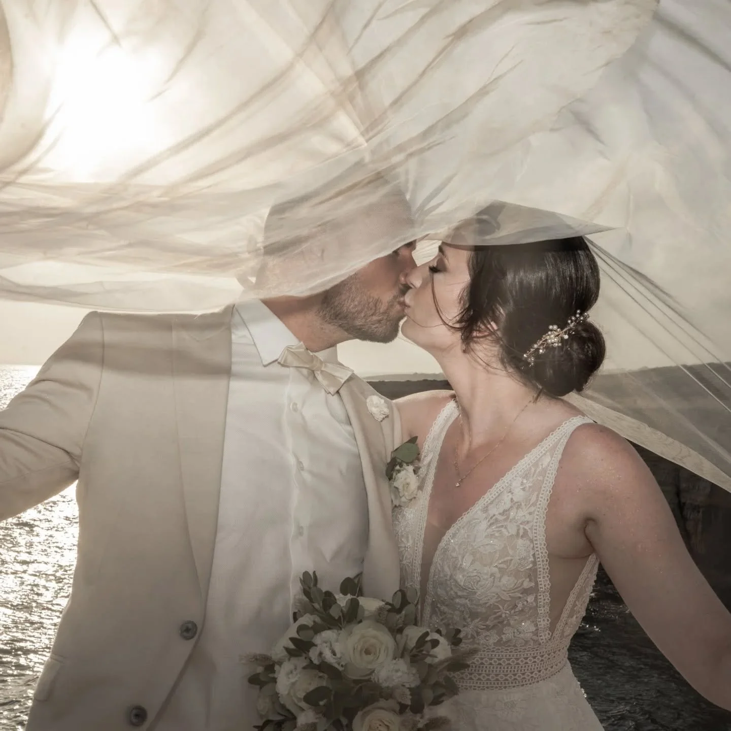 Wrapped in golden light and ocean breeze &mdash; love feels endless when the sea becomes your witness.📸💍✨
.
.
.
#CyprusWedding #CyprusWeddingPhotographer #GoldenHourMagic #SeaviewWedding #RomanticWeddingVibes #CyprusBride #CyprusGroom #LoveInCyprus