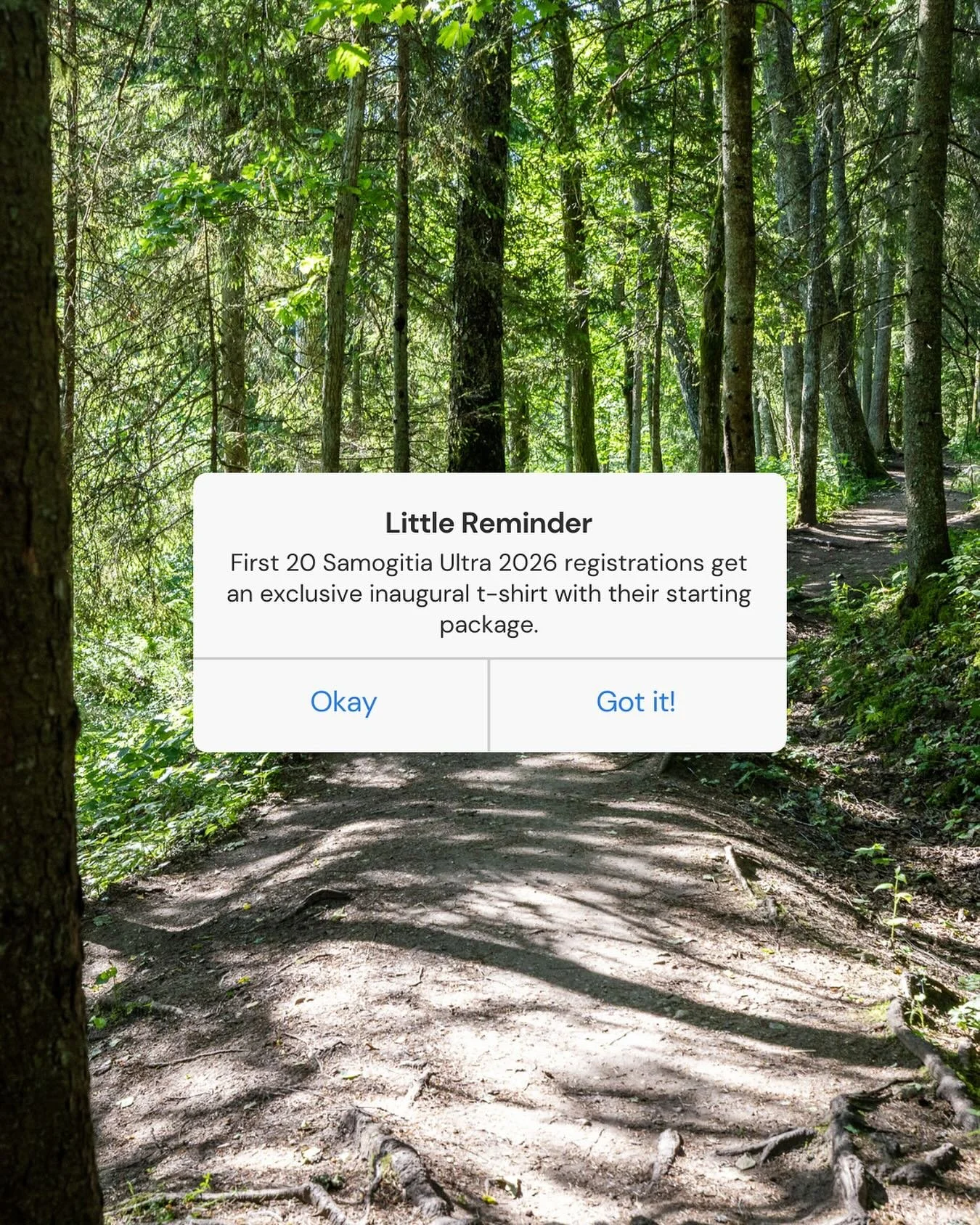 ‼️ Less than 10 spots left for a dope inaugural t-shirt! You don’t want to miss this. 😌
🐻 Registration is OPEN! (link in bio)
🏁 Race date: 2026-06-06
📍 Germanto ežero tiltas, Telšē, Lithuania.
#SamogitiaUltra #LastManStanding #Back