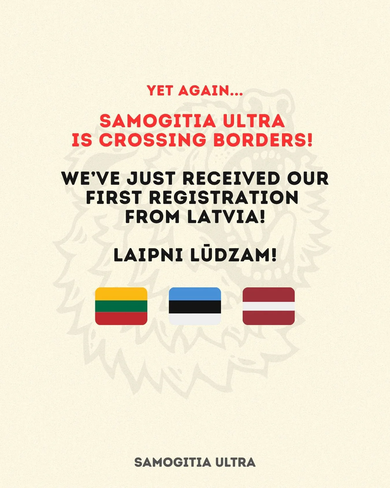 NEXT 👉 🇵🇱
🐻 Registration is open!
🏁 Race date: 2026-06-06
📍 Germanto ežero tiltas, Telšē, Lithuania.
#SamogitiaUltra #LastManStanding #BackyardUltra