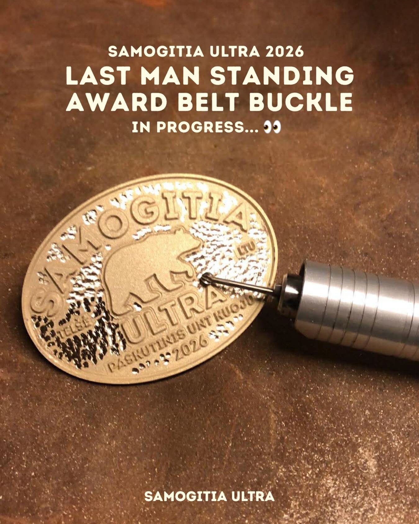 Kiek nekantraudami dalinamės vienu i&scaron; pagrindinių apdovanojimų tam, kuris i&scaron;silaikys ilgiausiai ant kojų 🧍&zwj;♂️ 2026 metų Samogitia Ultra varžybose. 😤

Tai unikali - rankų darbo - pagaminta i&scaron; žalvario - DIRŽO SAGTIS! 🤩

Nes