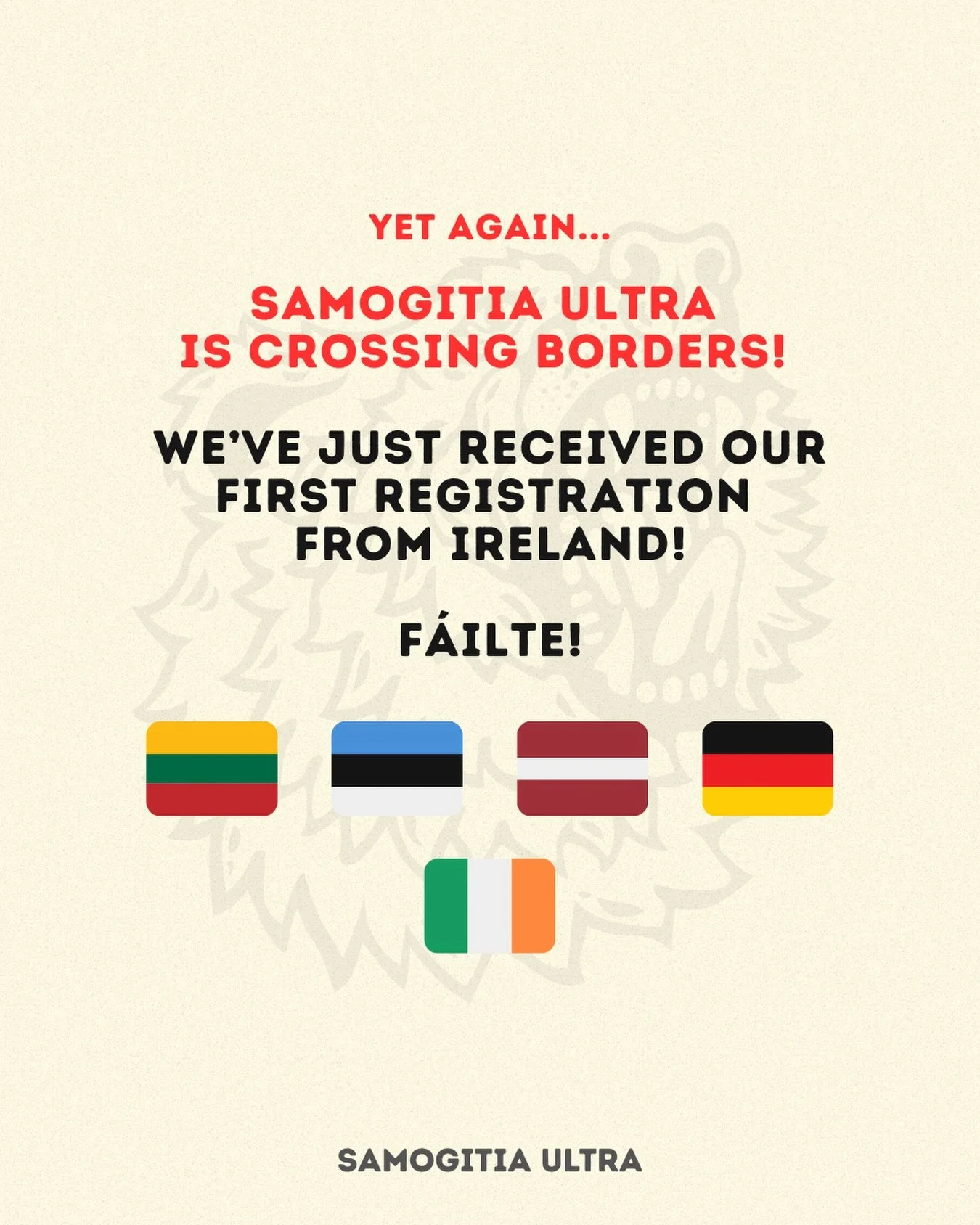 NEXT 👉 🇫🇮🇵🇱🗺️

🐻 Registration is open!
🏁 Race date: 2026-06-06
📍 Germanto ežero tiltas, Tel&scaron;ē, Lithuania.