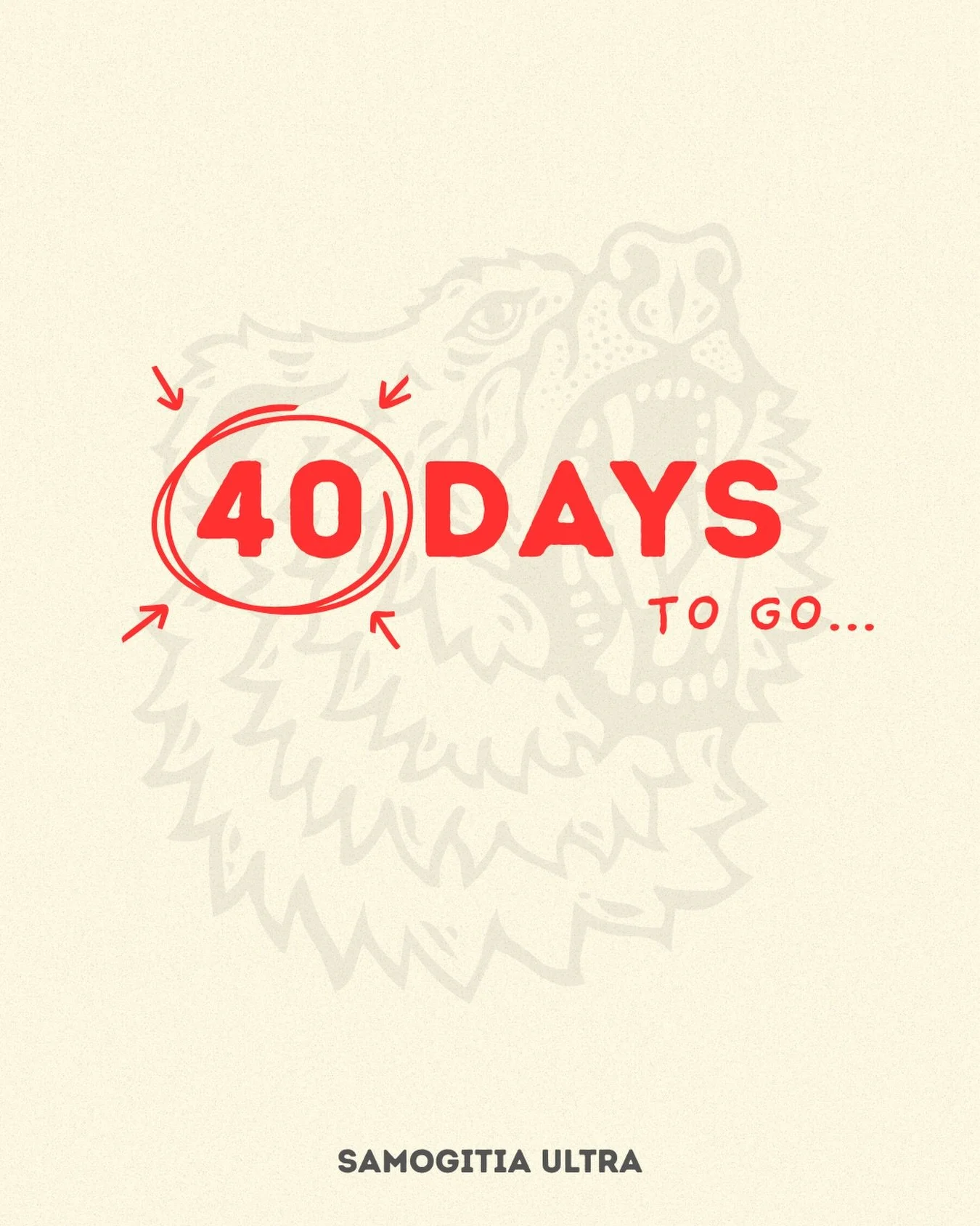🌸 40 days remaining! 🔥 Excitement creeping up? 👀

🐻 Register now &amp; lock-in your spot today
🏁 Race date: 2026-06-06
📍 Germanto ežero tiltas, Tel&scaron;ē, Lithuania.

#SamogitiaUltra #LastManStanding #BackyardUltra