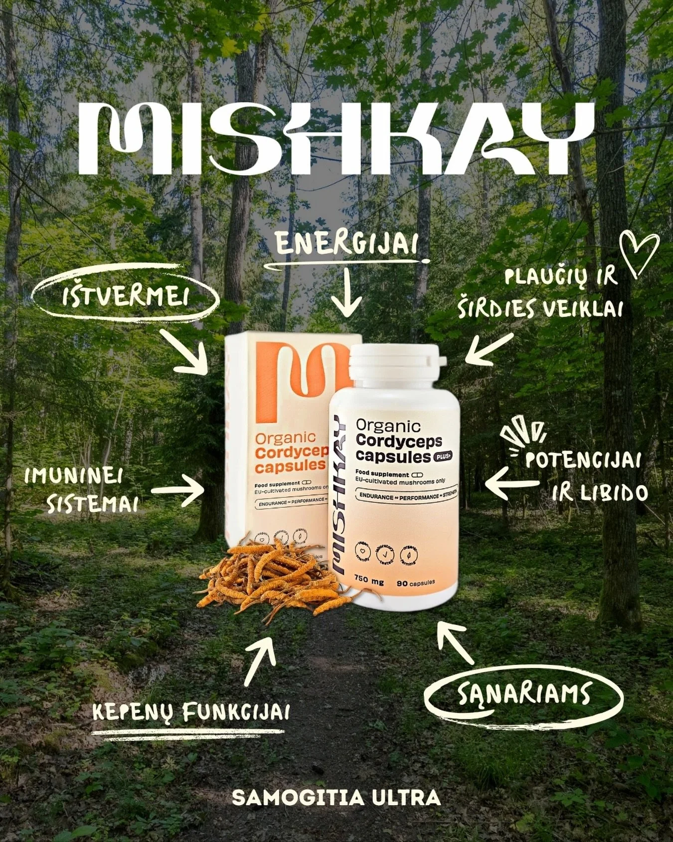 🍄&zwj;🟫 @mishkaybiotech prisideda prie Samogitia Ultra 2026 apdovanojimų su maisto papildu, kurių sudėtis sudarytas (įdomus faktas!) i&scaron; pačių brangiausių grybų pasaulyje❗️➡️ Cordyceps Sinensis 

#SamogitiaUltra #LastManStanding #Mishkay