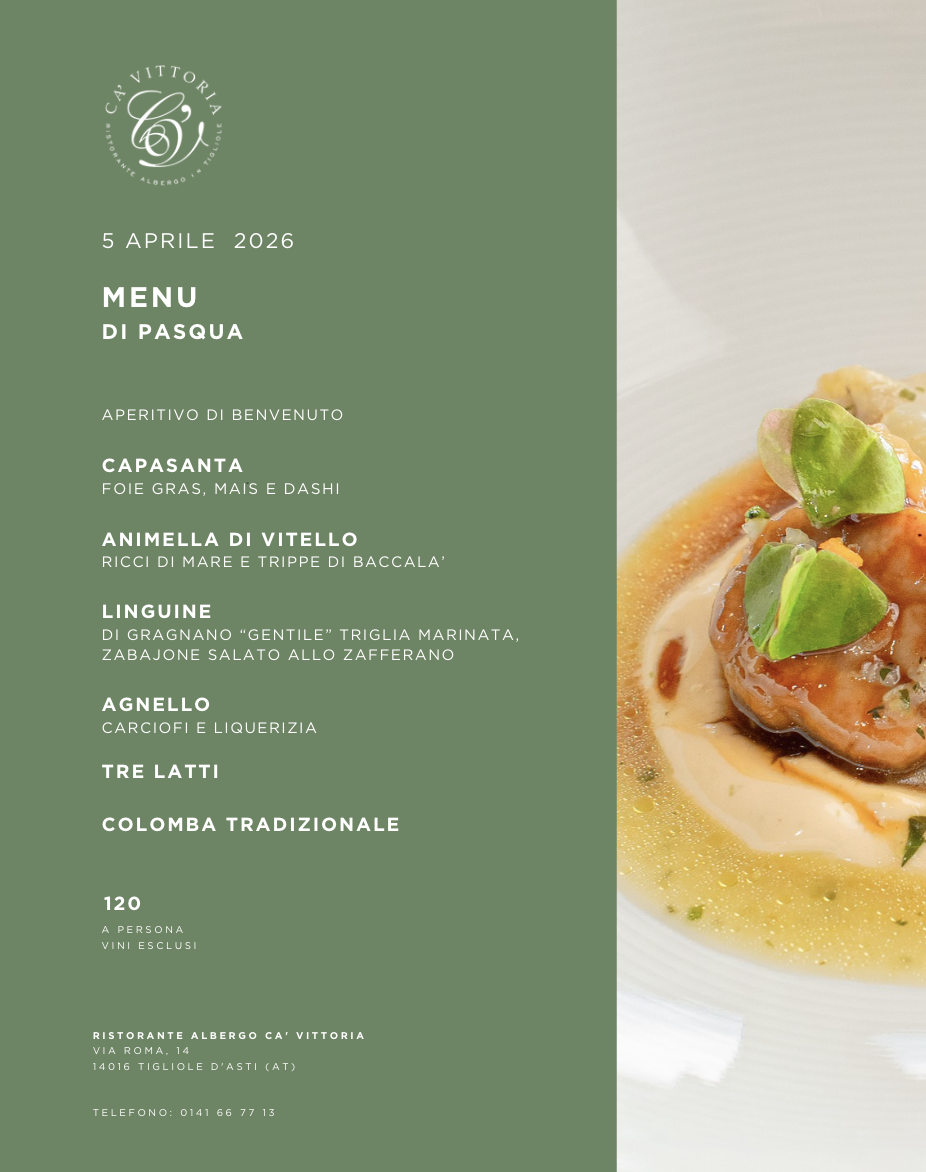 Pasqua al ristorante stellato Ca’ Vittoria: un percorso tra tecnica, materia e visione