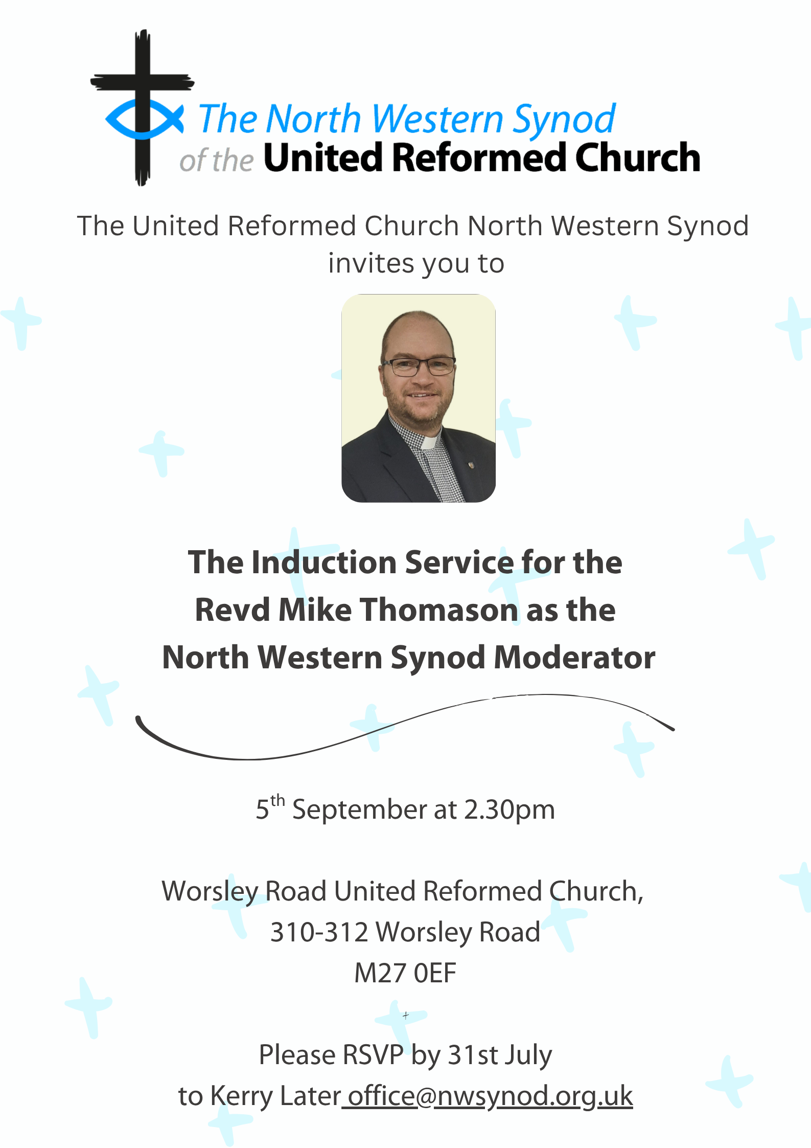 Induction Rev Mike Thomason as North Western Synod Moderator