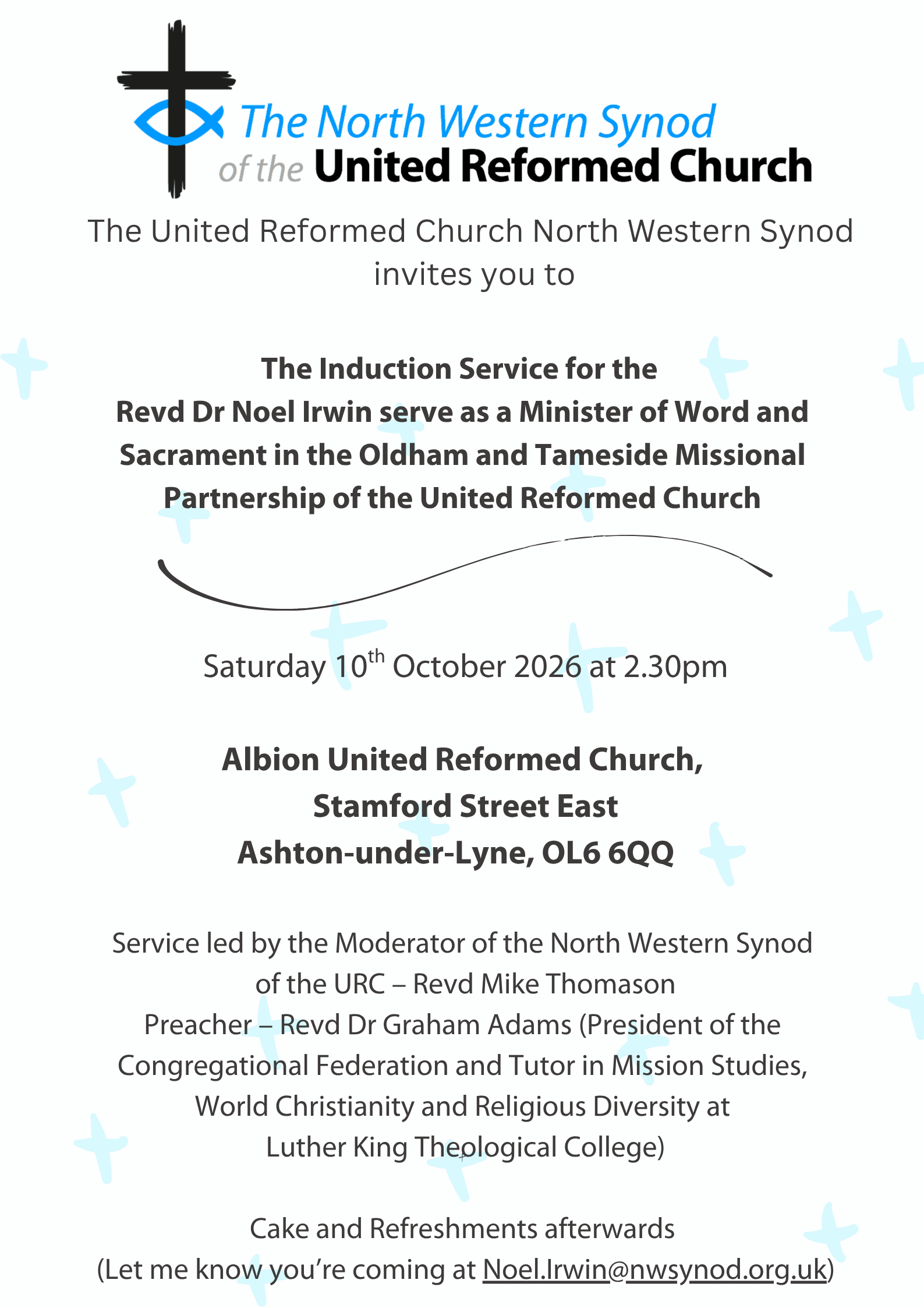 Induction of the Revd Dr Noel Irwin 