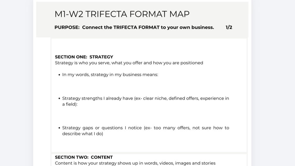 Marketing & AI Tune-Up Worksheet example 1