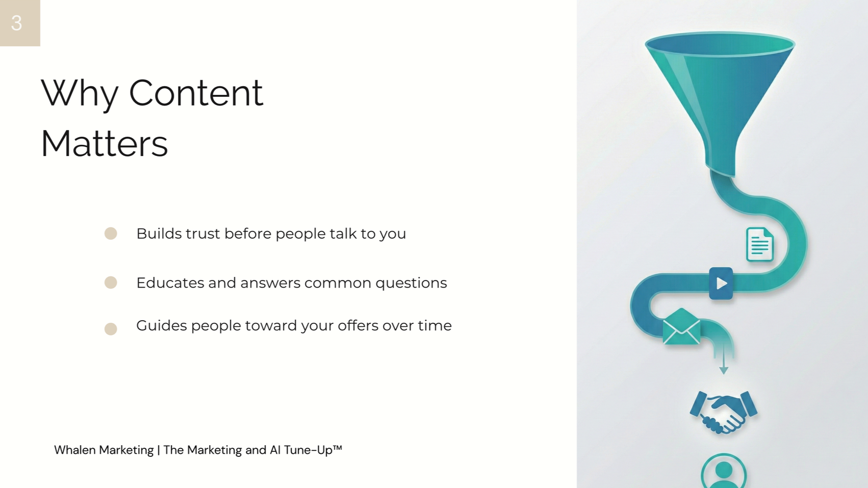 Marketing & AI Tune-Up 6-week guided program lesson slide example 4