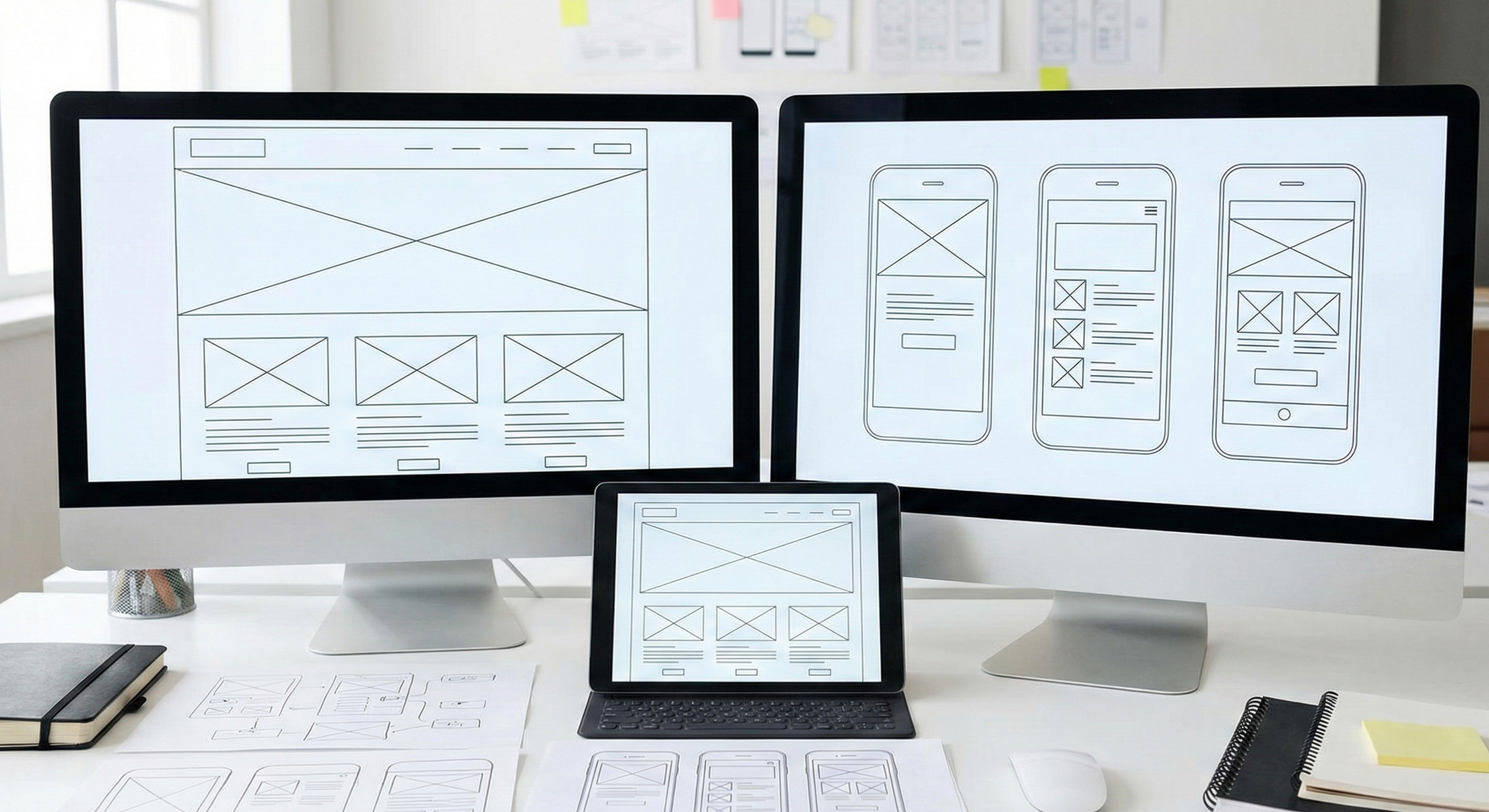 Whalen Marketing wireframes