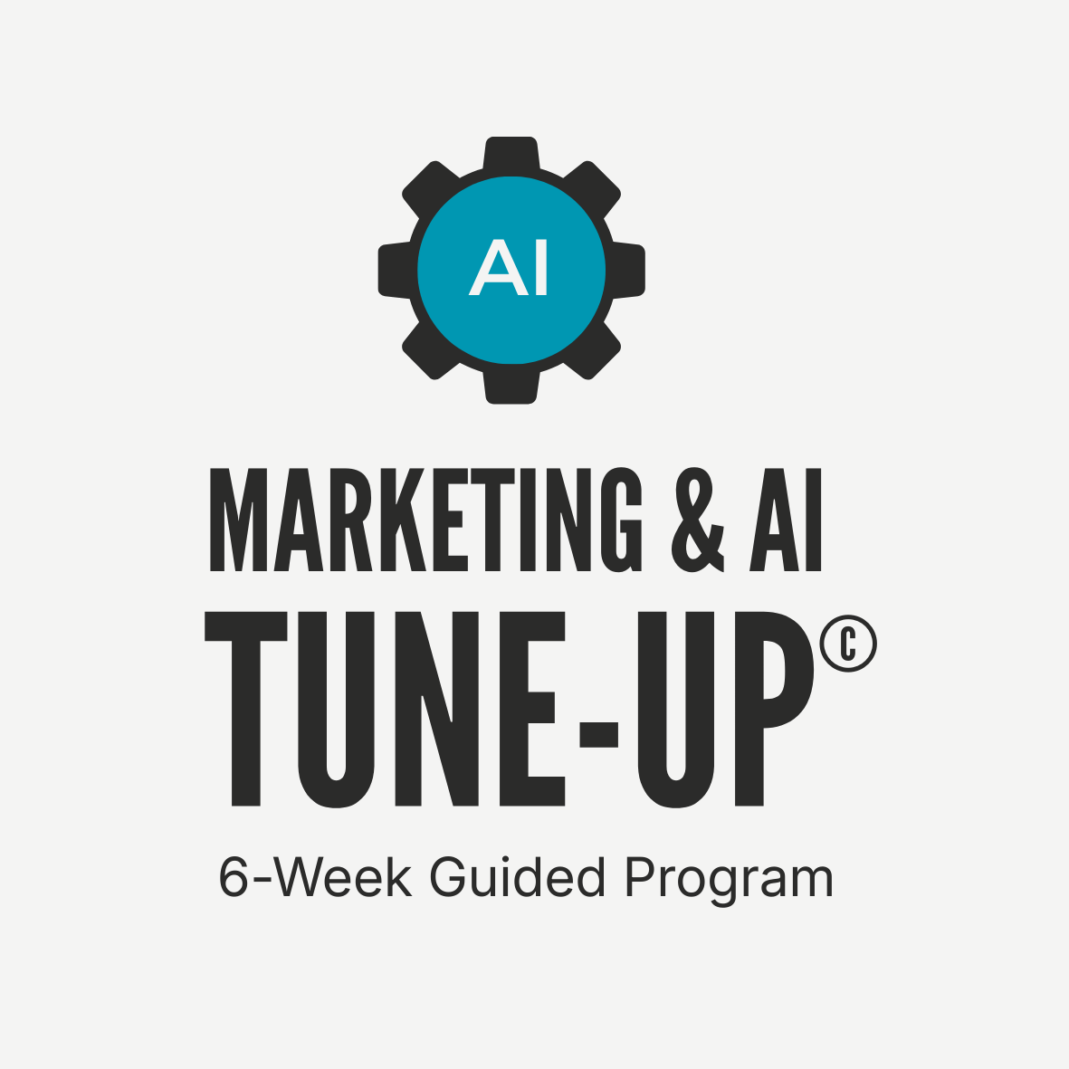 Marketing & AI Tune-Up', '6-Week Guided Program'. logo