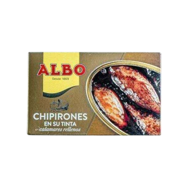 Calamares rellenos en su tinta; 112 g (7.66 € / 14.98 лв.)