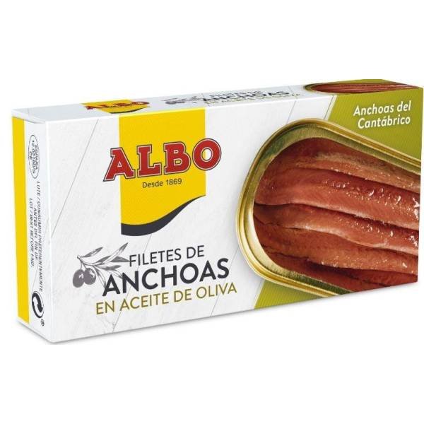 Anchoas en aceite de oliva; 120 g