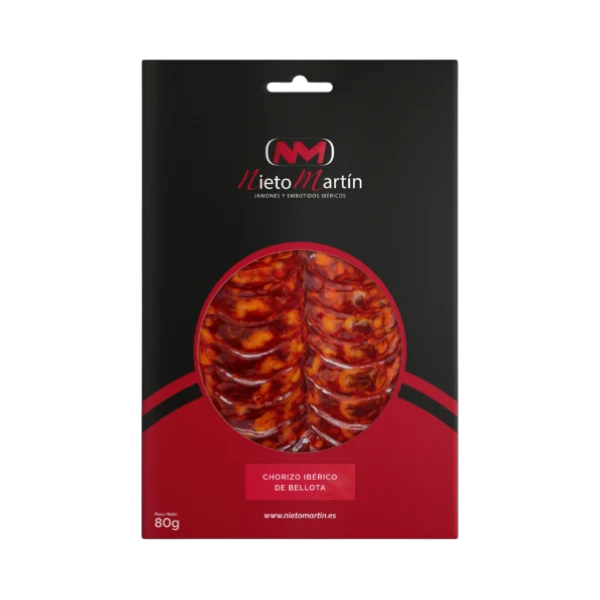 Chorizo de Bellota ibérico; 80 g; loncheado (2.81 € / 5.49 лв.)
