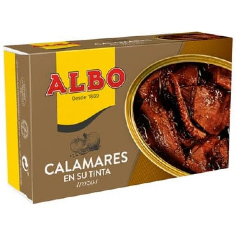 Калмари (парчета) в собственото си мастило; 112 гр