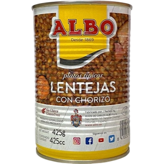 Lentejas con chorizo; 425 g  (2.55 € / 4.98 лв.)