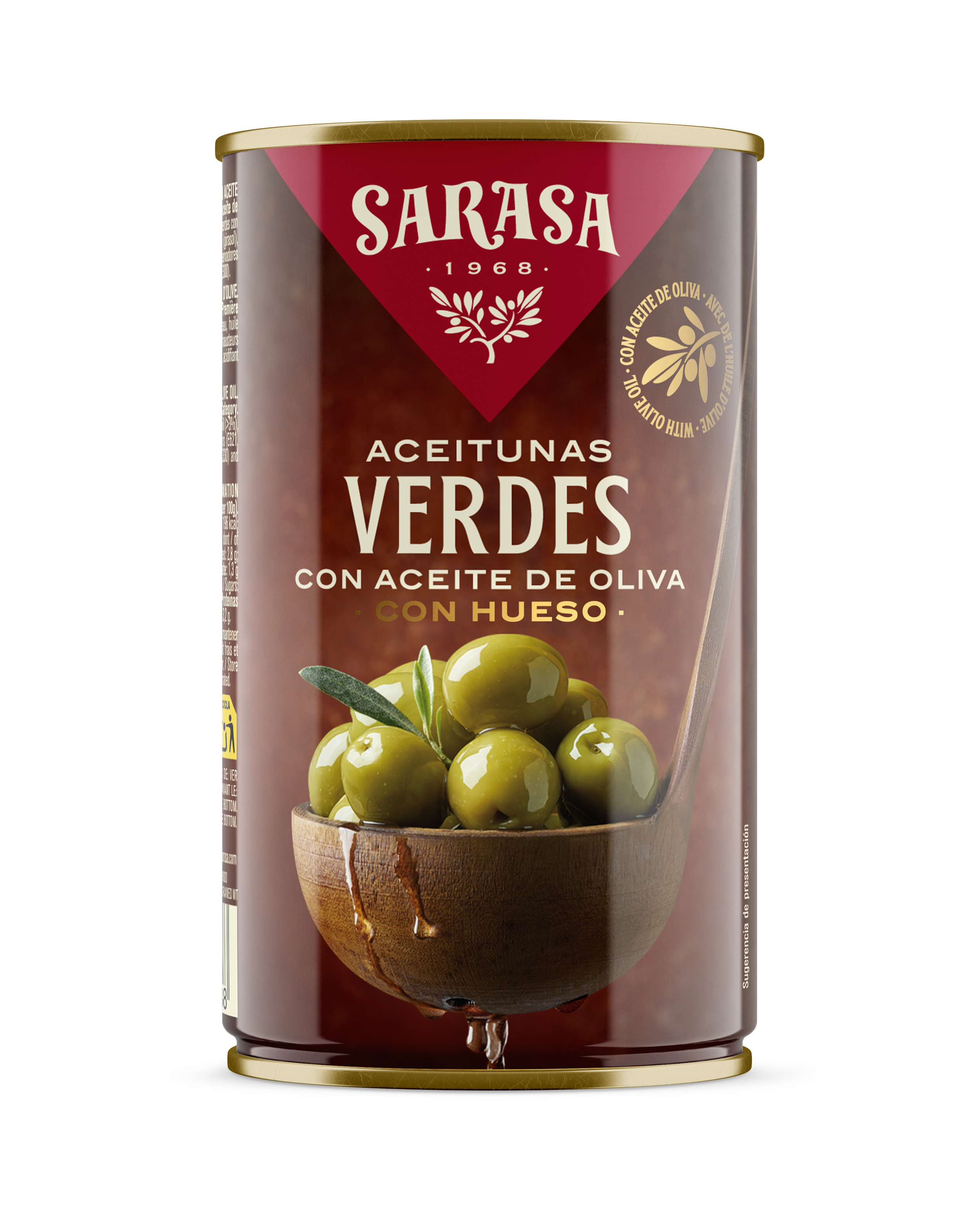 Aceitunas verdes en aceite de oliva 185/350 g