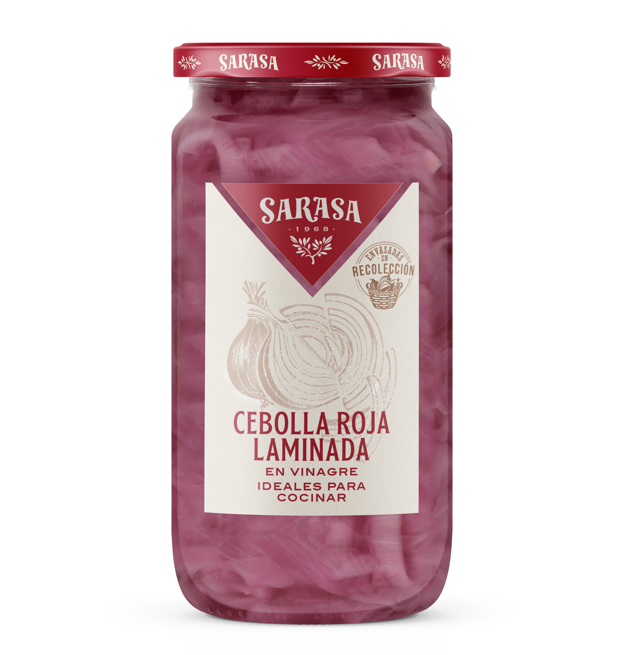 Cebolla roja en rodajas 220/365 g