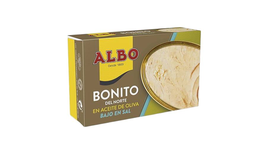 Atún blanco en aceite de oliva sin sal añadida; 112 g (4.09 € / 7.99 лв.)