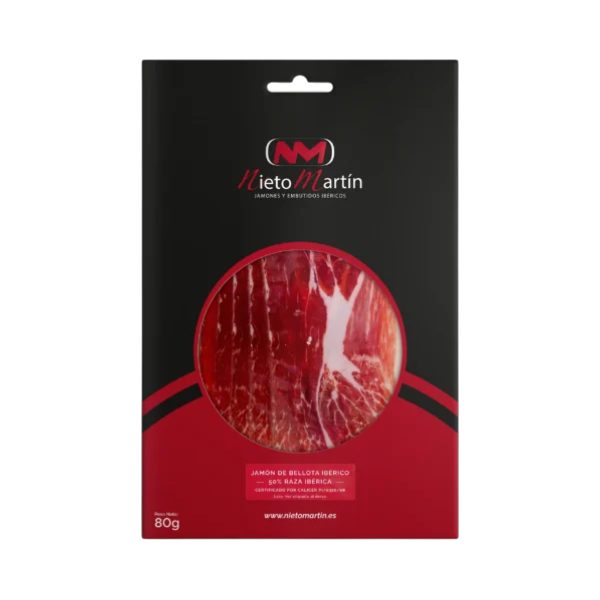 JAMÓN de Bellota; 50% IBÉRICO; 80 gr: Sliced (8,74 € / 17,10 лв.)