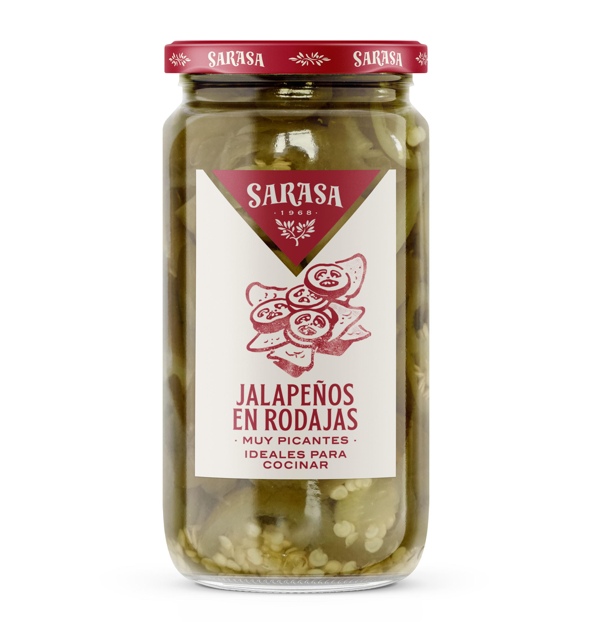 Sliced green jalapeños