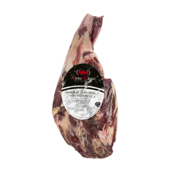 Jamón de cebo; 50% ibérico; sin hueso y sin piel (5.88 € / 11.50 лв. per 100 g)