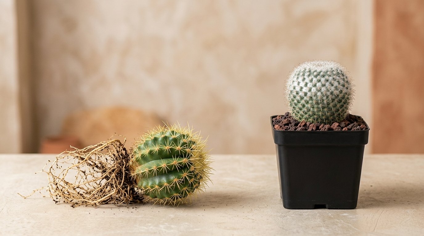 Cactus y suculentas viajando a raíz desnuda