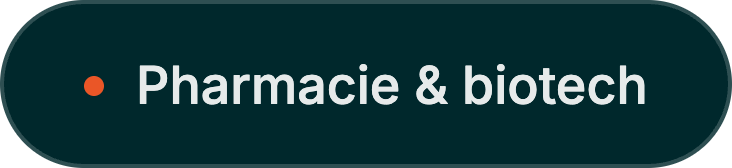 Logo avec la description 'Pharmacie & biotech' et un point orange à côté.