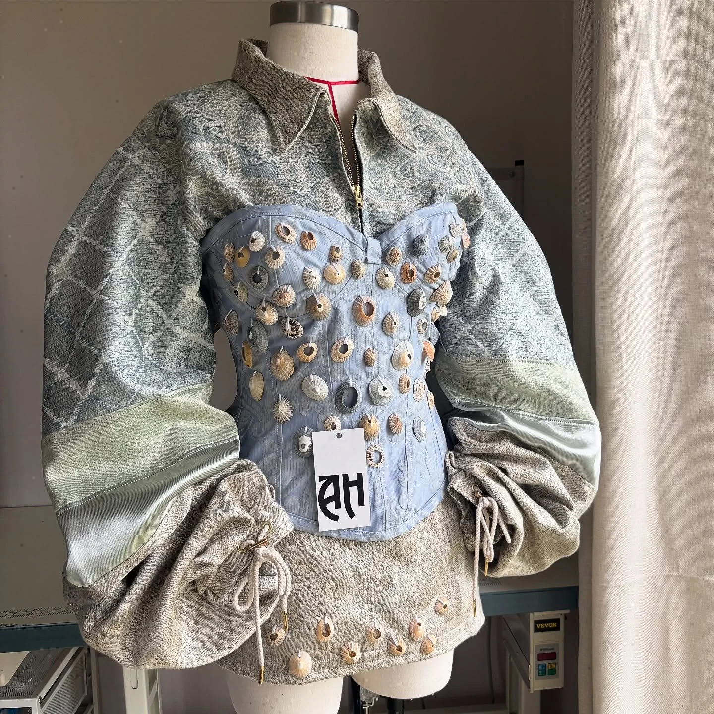 Today&rsquo;s the day 10.10.25 : Irish Sea Show , The Marker Hotel Dublin 📍🇮🇪 @irelandfashionweek 

A piece of the Irish Sea, reimagined in fashion: 
 
I created this three-piece outfit entirely from reclaimed materials, using soft, calming colour