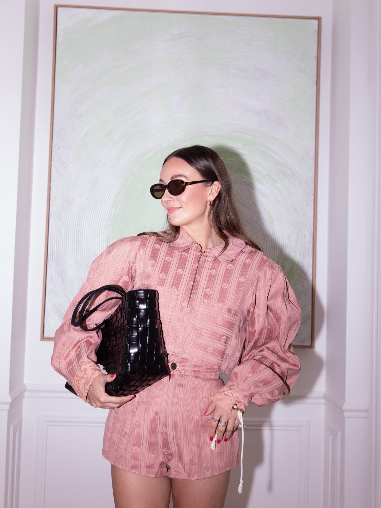 The beautiful @ash.mcdonnell wearing AH Designs pink co-ord ☘️💗

Still one of my favourite looks ever. 

#irishdesign #sustainability #sustainablymade #irishmade #upcycledesign