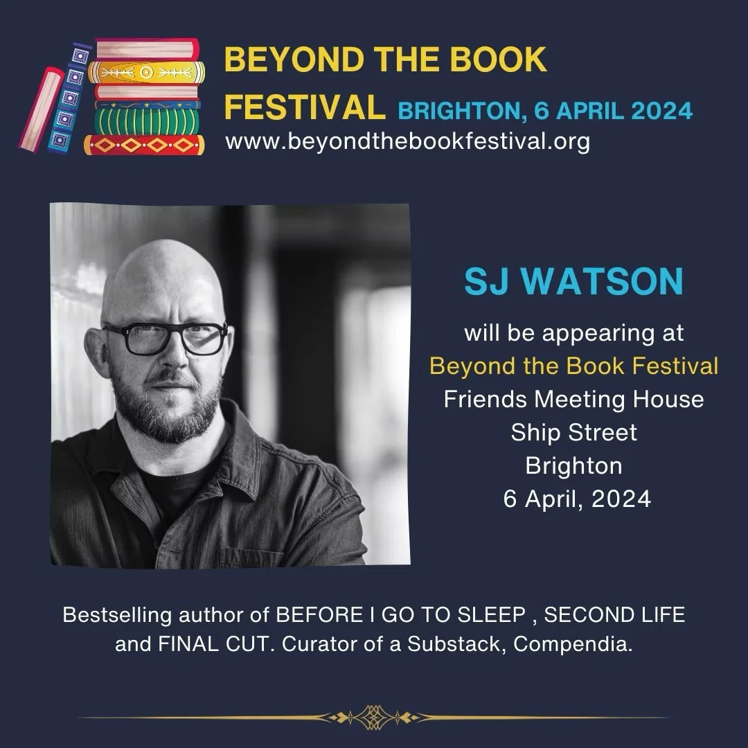 SJ Watson to appear at Beyond the Book Festival